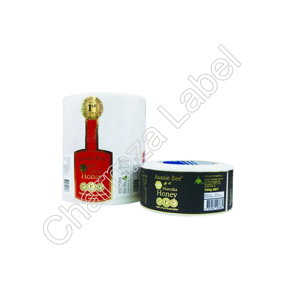 Custom Printed Adhesive Paper Honey Label Printing