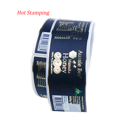 Hot sale roll self adhesive label hot stamping sticker